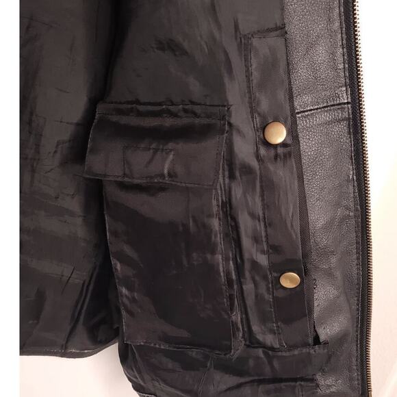 Jackets 4 Bikes Men's Motorcycle Vest Leather Dual Concealed Carry Pockets - Picture 7 of 8